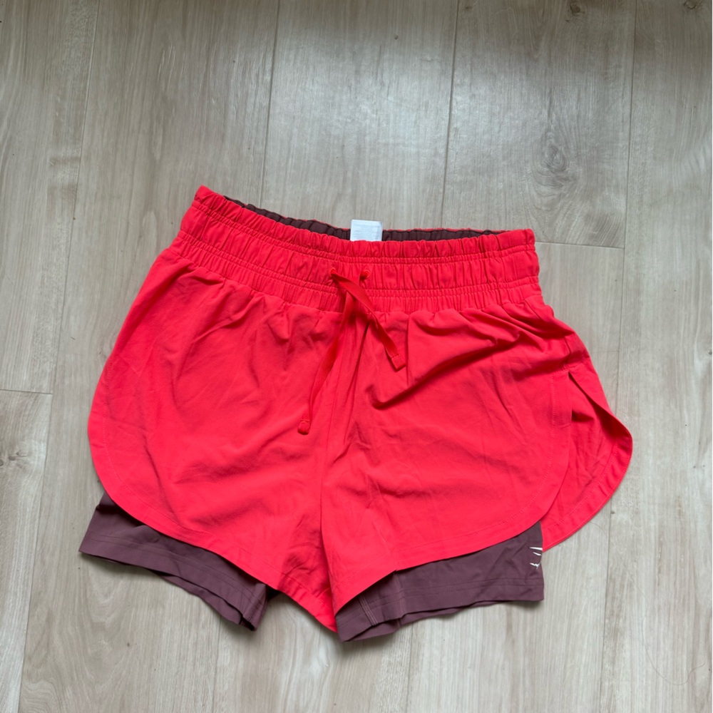 Gymshark Women's Red Athletic Shorts